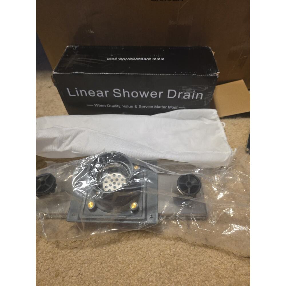 VEVOR 24” Linear Shower Drain with Square Pattern Grate Stainless Steel